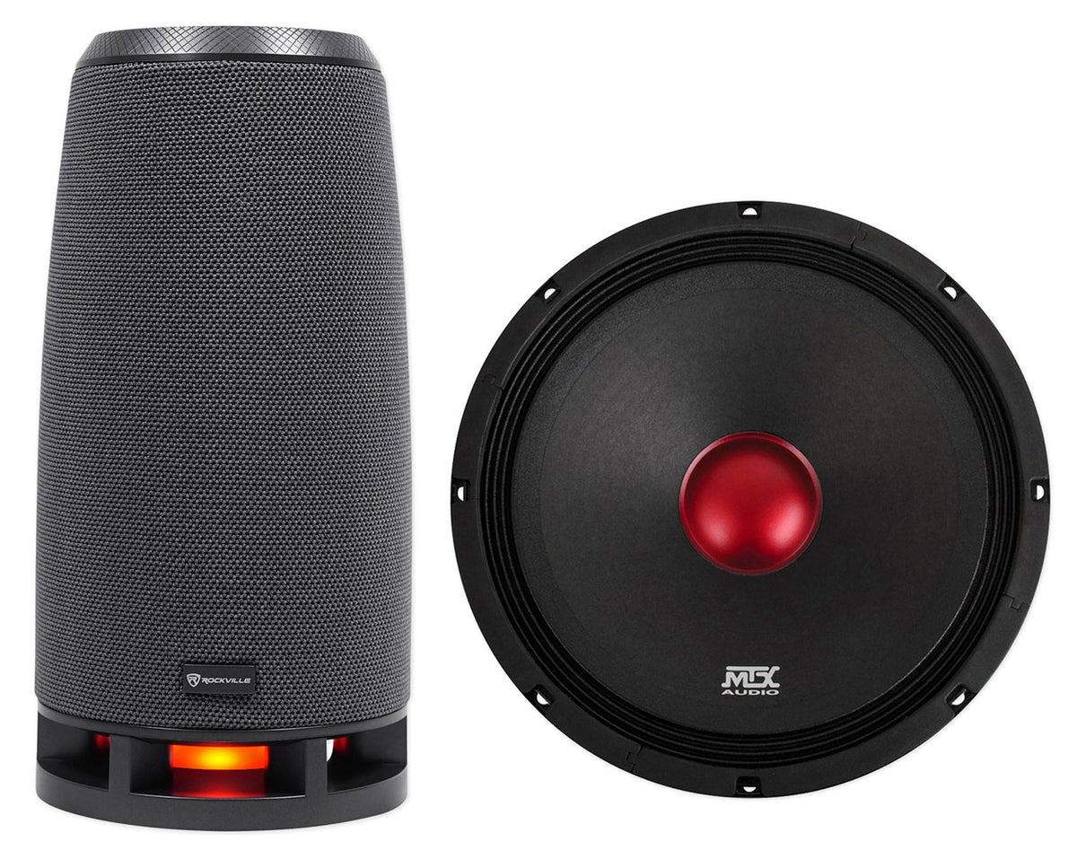 Thunder RTX128 12" Mid-Bass Speaker + RockShip Bluetooth Speaker
