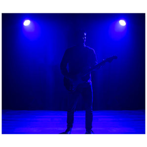 (2) American DJ COB Cannon LP200 RGBAL LED DMX Pulse/Strobe/Wash Lights+Stand