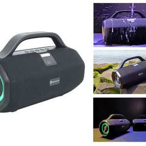 Rockville SONIC-50L Large Portable Bluetooth Speaker with Deep Bass, LED Lights, and Mic Input