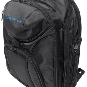 Rockville DJ Laptop/Gear Travel Backpack Bag w/ Headphone Compartment and Dividers