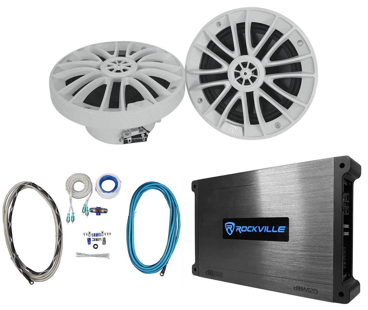 RM‑PREMIUM‑65 White + DBM25 Marine Amplifier Bundle