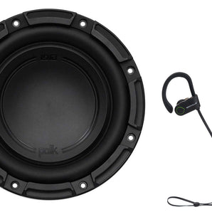 Polk Audio DB842DVC 8” 750 Watt Car/Marine Boat Audio Subwoofer Sub+ Earbuds