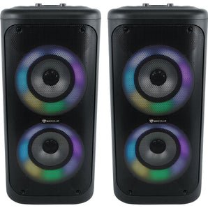 (2) Rockville Go Party 6 Dual 6.5" Bluetooth Party Speakers