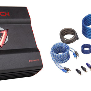 Crunch DR-3125.2D 3125 Watt Car Audio 2-Channel Amplifier Class D+Amp Kit