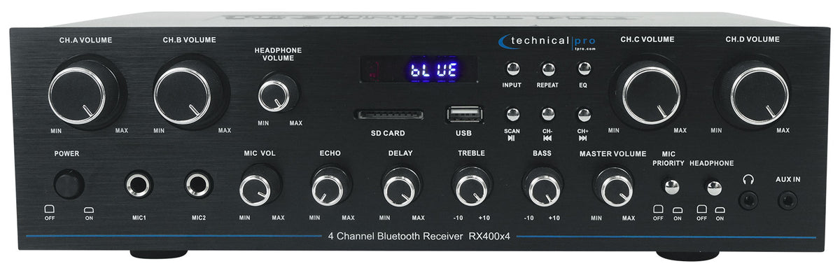 RX400X4 4-Channel 8-Speaker Bluetooth Home Receiver