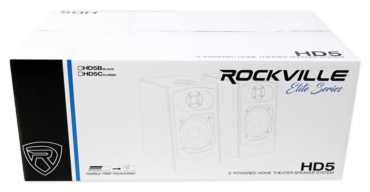 (2) HD5 5" Powered Bluetooth Bookshelf Speakers + Adjustable Monitor Stands