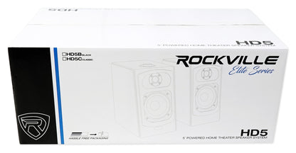 (2) HD5 5" Powered Bluetooth Bookshelf Speakers + Adjustable Monitor Stands