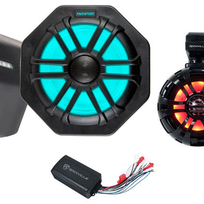 (2) Memphis Audio GEN65FE Pods+Tower Speakers+PS40 Amp For 2016+ Polaris General