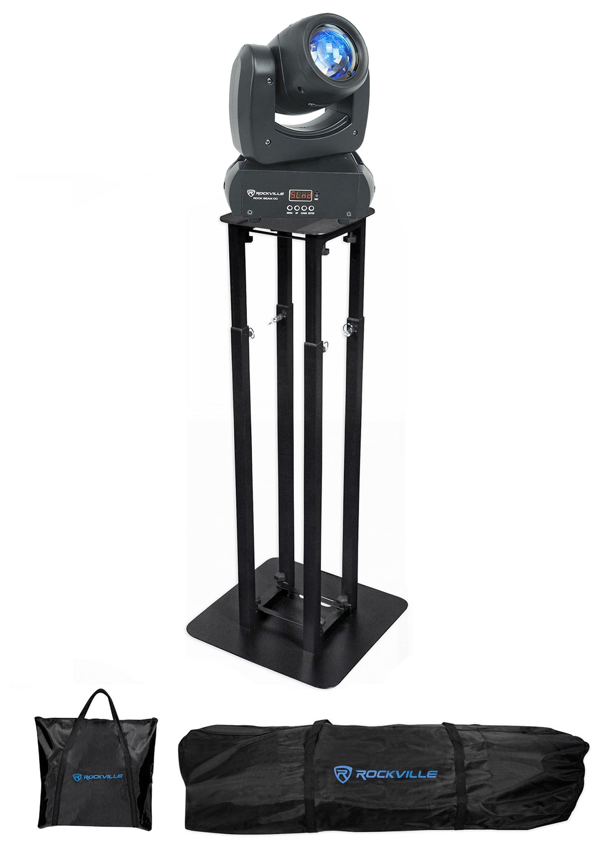 Rock Beam DC DJ Club Stage Moving Head Light+8 ft Black Totem Stand