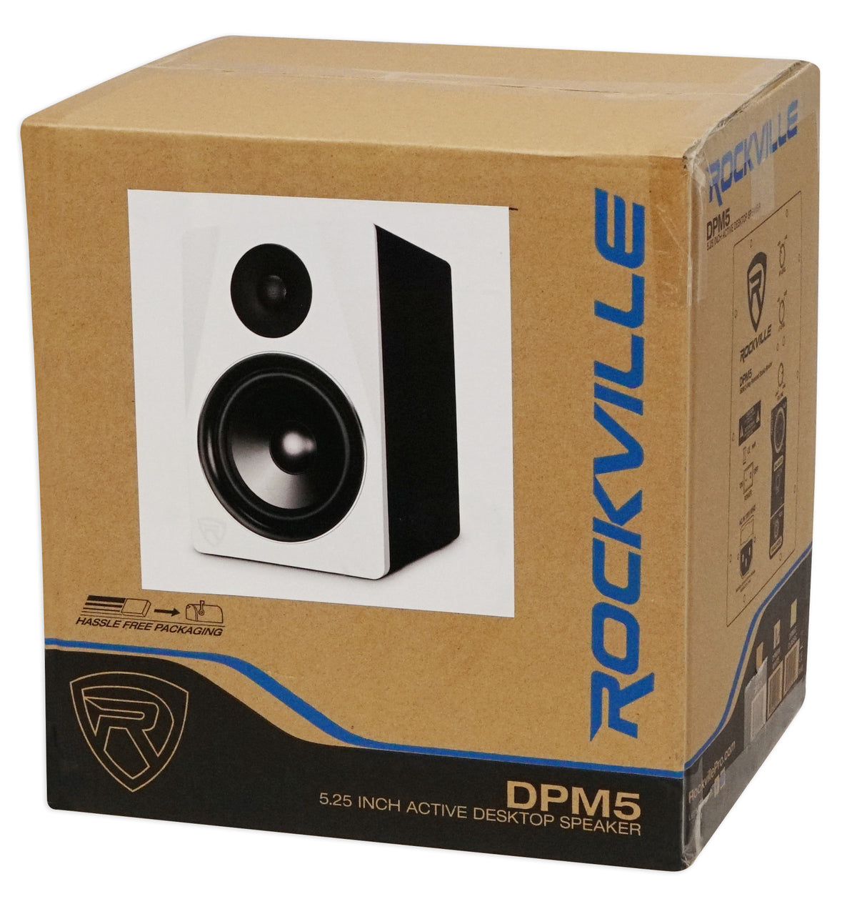 DPM5W White 2-Pack + RVSM5 White Stands Bundle