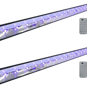 (2) American DJ ECO BAR UV DMX 18x3W Ultraviolet LED Bar Black Lights w/ Remote