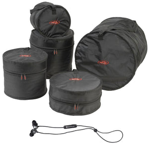 SKB 1SKB-DBS3 5 Piece Drum Travel Gig Bag Set 1SKBDBS3+Bluetooth EarBuds