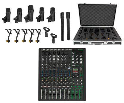ProFX12v3+ Mixer with 7-Piece Drum Mic Kit