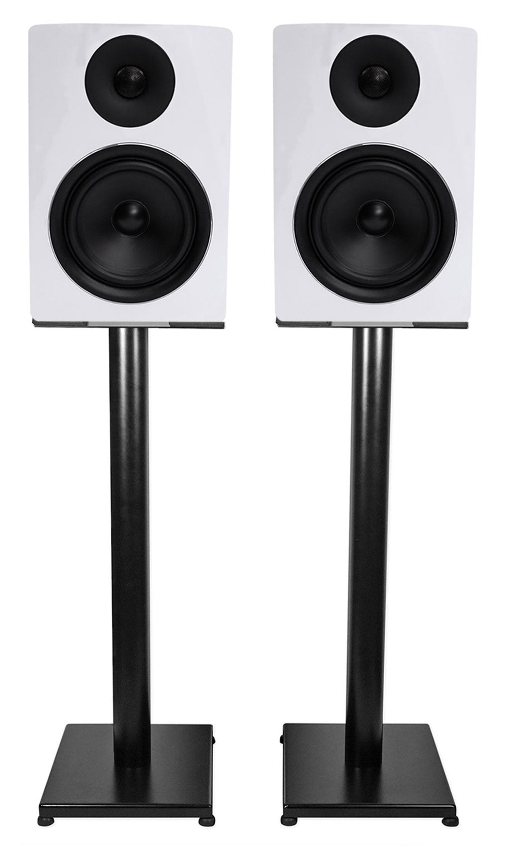 APM6W 6.5" 350 Watt USB Studio Monitor Speakers+Black 29" Stands