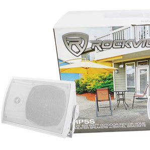 6) Rockville HP5S 5.25" Outdoor/Indoor Home Theater Patio Speakers+Swivel Mounts