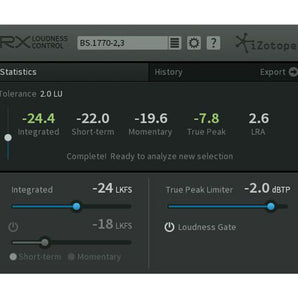 Izotope Rx Loudness Control Automatic Loudness Compliance Tool Software