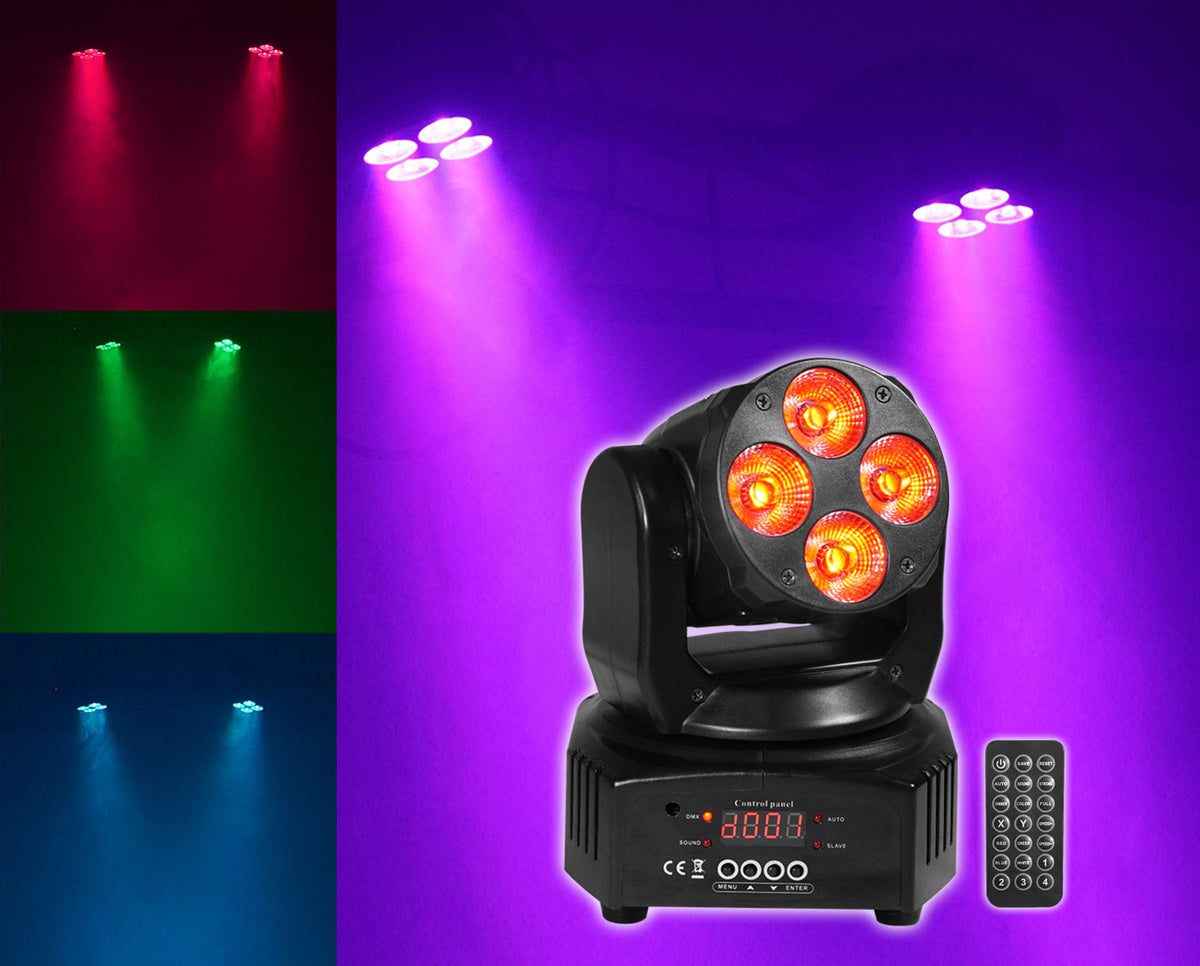 (2) COLORSTRIP DMX LED Light Bar Effect Color Strips + RGBW Moving Head Beam