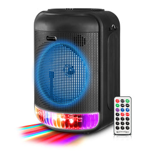 (2) Technical Pro LIT8 Portable 8" Bluetooth LED Party Speakers w/ Wireless Link