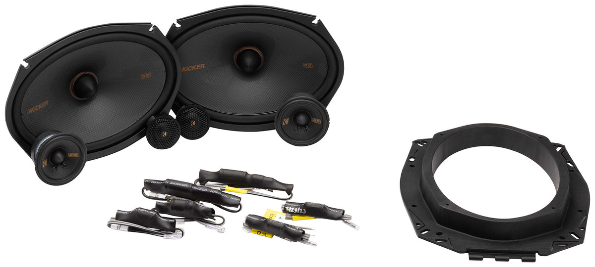 2) Kicker 51KSS369 6x9" + 2.75" 3-Way Car Audio Component Speakers w/1" Tweeters