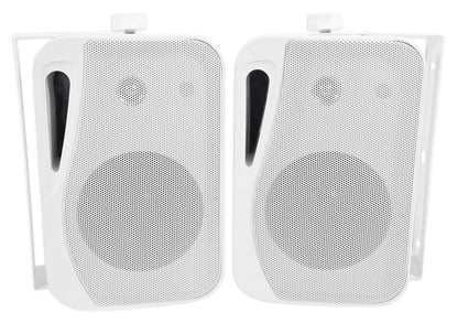 Rock Zone 8 Ch. Multi Room Home Receiver+(16) White 4" Wall Speakers
