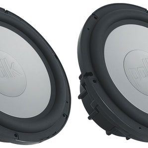 (2) Polk Audio UMSW1000 Marine 10" Subwoofers 175w RMS Free-Air 4 Ohm Boat Subs