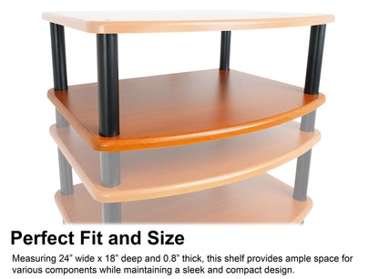 FLX Classic Wood 4-Shelf + Classic Wood Add-On Shelf Bundle