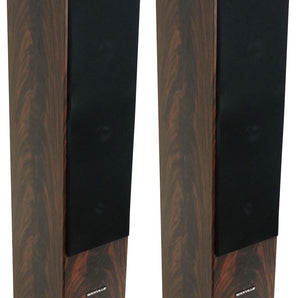 (2) Rockville RockTower 64D Dark Wood Home Audio Tower Speakers Passive 4 Ohm