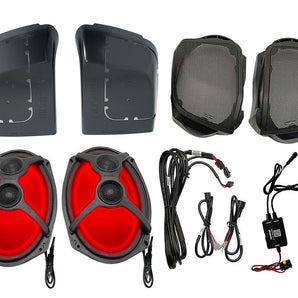 Memphis Audio MX14HDLIDKIT Harley Davidson OEM PlugnPlay 6x9 Saddle Bag Speakers