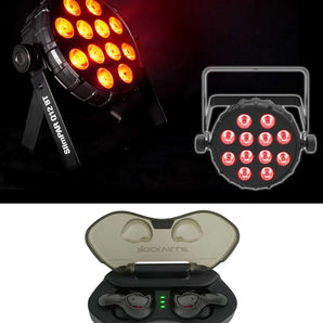 Chauvet SlimPAR Q12 BT Bluetooth RGBA LED Par Can Wash Light+Cyberbuds