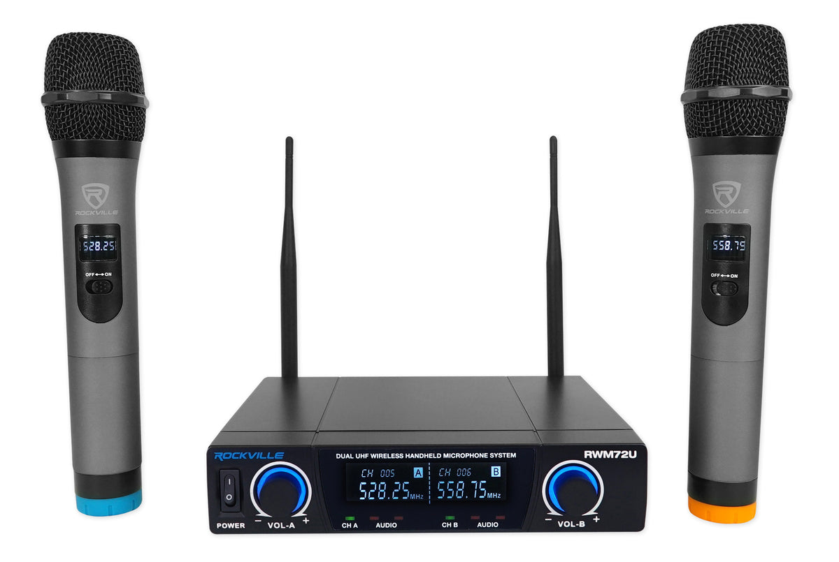 ShowBox Rechargeable 8" DJ PA Bluetooth Speaker With Mixer & Dual Wireless Mics
