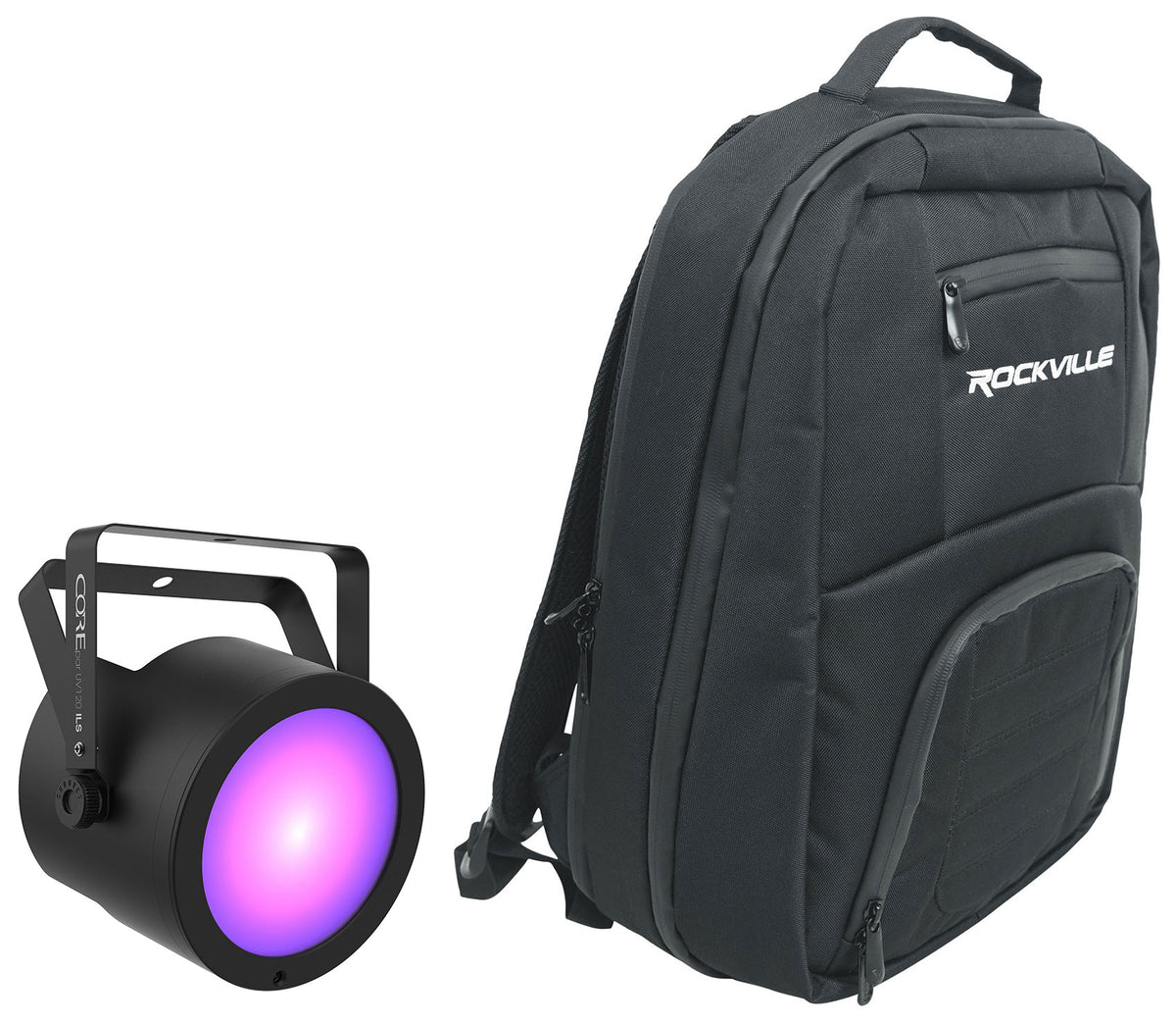 COREpar UV 120 ILS UV COB LED D-Fi USB DMX Par Wash Light+Backpack