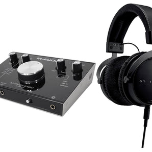 Beyerdynamic DT 1770 Pro 250 Ohm Studio Recording Headphones+M-Audio Interface