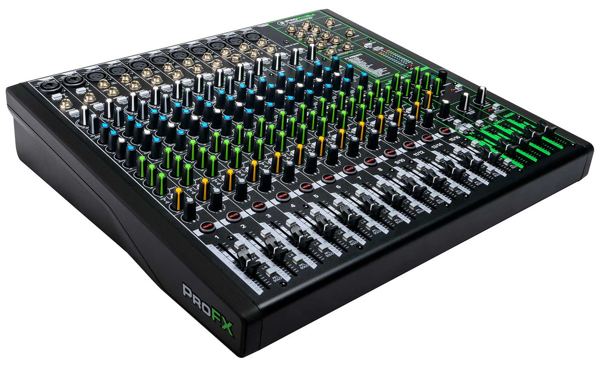 ProFX16v3 16-Channel 4-Bus Professional Effects Mixer w/USB + Semi-Hard Bag