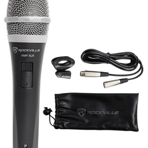 Rockville RMP-XLR Dynamic Cardioid Microphone+Cable+Clip+Tripod Desktop Mic Stand