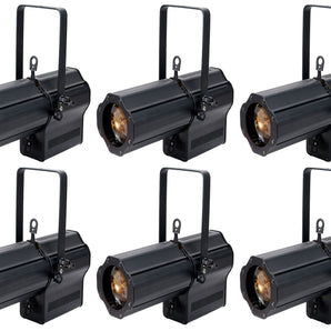 (6) American DJ ADJ ENCORE PROFILE 1000 WW COB DMX LED Ellipsoidal Spot Lights