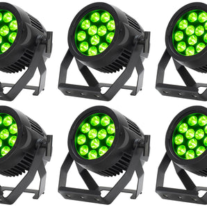(6) American DJ Encore LP12IP 12 x 20 Watt Outdoor RGBL LED DMX Par Wash Lights