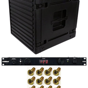 SKB 1SKB-R12 12U Space Molded Roto Rack Case + FREE Furman Power Conditioner