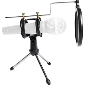 Rockville RTMS21 Desktop Tripod Microphone Stand With Pop Filter and Shock Mount