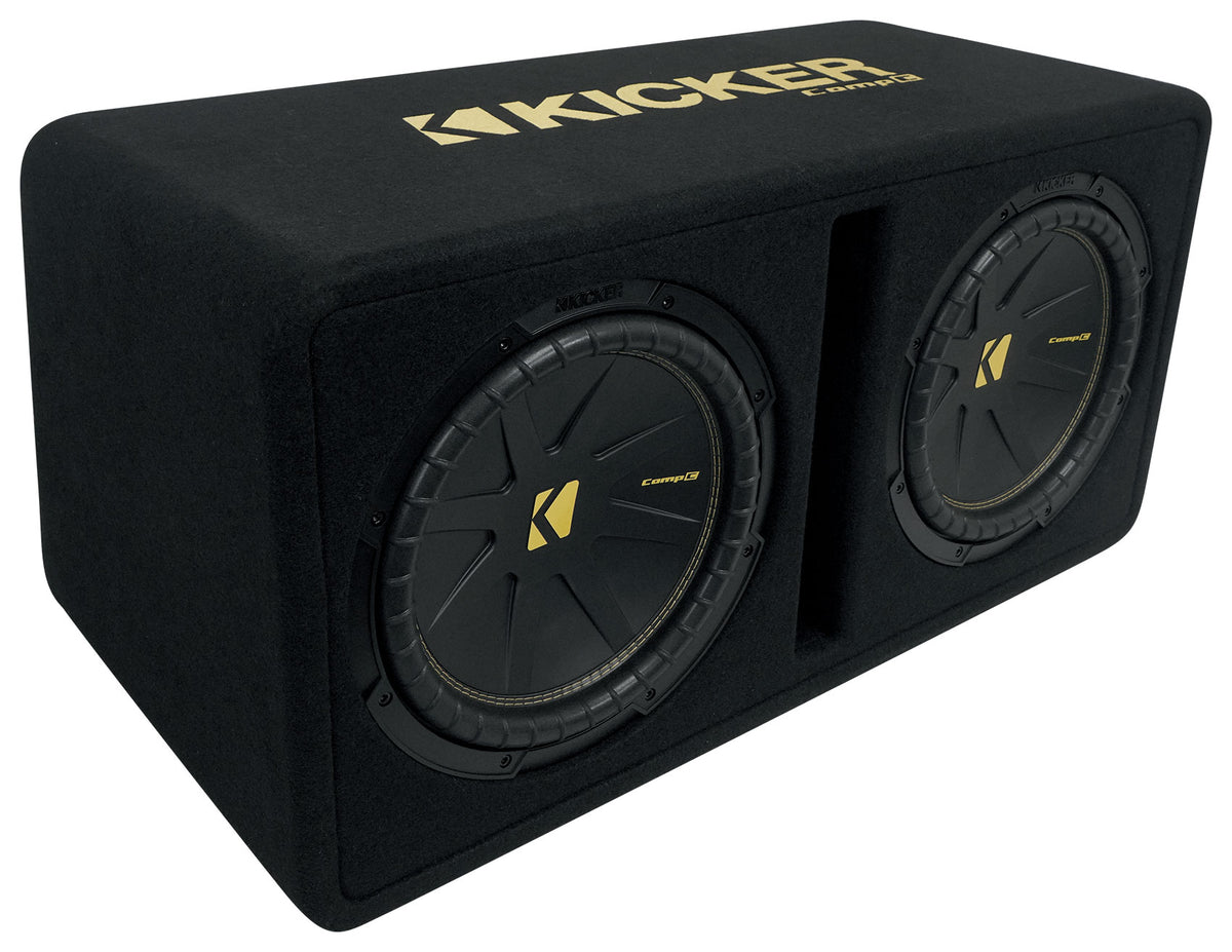 50DCWC122 Dual 12" Subwoofer Enclosure + Wireless Speaker Pair Bundle