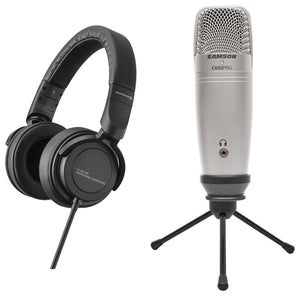 Samson C01U Pro Podcasting Podcast Microphone+Beyerdynamic DT 240 Pro Headphones