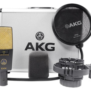 AKG C414 XLII Studio Condenser Recording Microphone Mic+Blue Robbie Pre-Amp