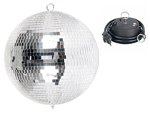 EM12 12" Disco Mirror Ball + Motor For Dance Floor/Events/Disco/Bar