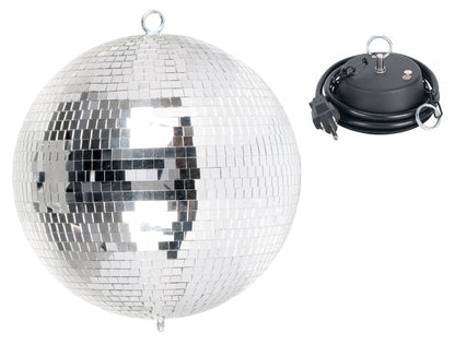 EM12 12" Disco Mirror Ball + Motor For Dance Floor/Events/Disco/Bar