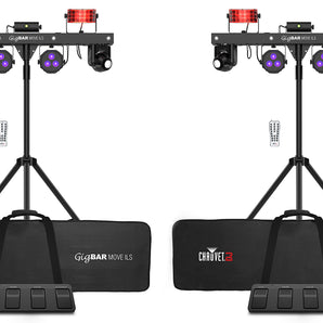 (2) Chauvet DJ GIGBAR MOVE ILS Moving Head/Derby/Wash/Laser/Strobe Light Kits