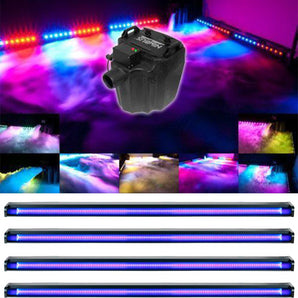 Chauvet DJ Nimbus Professional Dry Ice Fog Machine+(4) 48" Black Light Strips