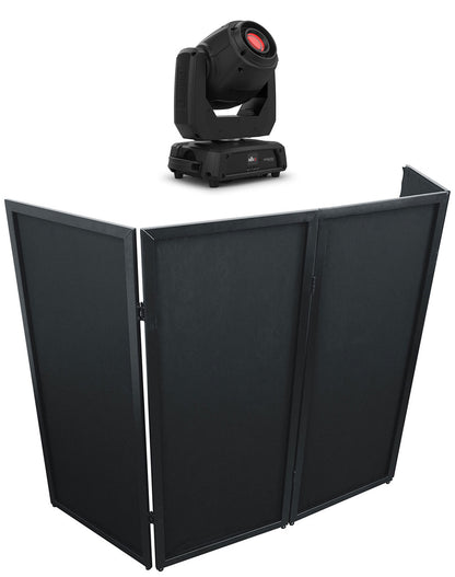 Intimidator Spot 360X Moving Head Light + Black DJ Facade