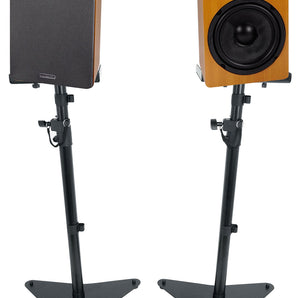 Pair Rockville RockShelf 64C 6.5" Home Bookshelf Speakers+Adjustable Stands