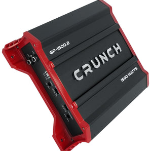 Crunch GP-1500.2 1500 Watt 2 Channel Car Audio Amplifier Stereo Amp Bridgeable