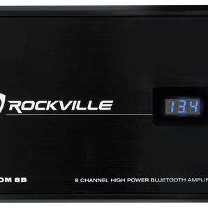 Rockville ATOM 8B 8 Channel 3500 Watt Marine/Boat Amplifier Amp with Bluetooth