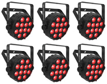 (6) SLIMPAR T12 BT ILS Wireless Par Wash Up-Lights